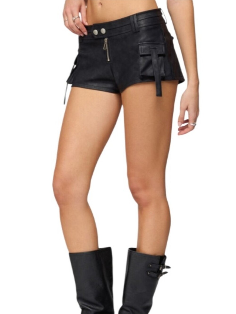 Edikted Black Micro Shorts - Picture 2 of 10